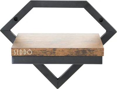 Obrázok produktu pre Nástenný závesný kvetinový regál na kvety, kovový, v štýle loft a rustikálny