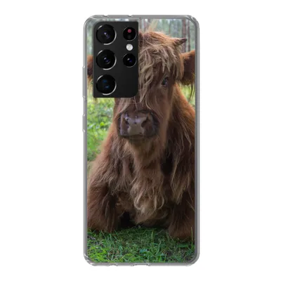Produktbild von MuchoWow® Handyhülle Schutzhülle Hülle für Samsung Galaxy S21 Ultra Schottischer Highlander - Kröte - Tiere Silikon Softcase Handy Hülle - Mobiltelefon