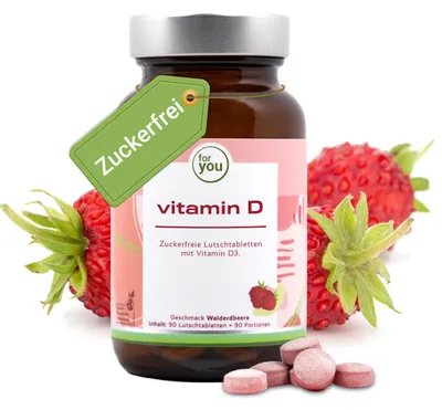 Produktbild von for you vitamin D - Lutschtabletten