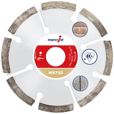 Marcrist MR750 125 × 22,2 × 6,0 Mörtelräumer - Diamanttrennscheibe
