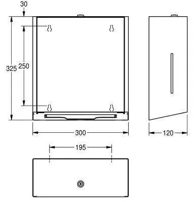 Franke Papierhandtuchspender EXOS. in 3 verschiedenen Varianten erhältlich Franke GmbH EXOS600X,EXOS600B,EXOS600W