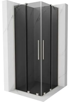 Obrázek produktu pro Mexen Velar Duo posuvná sprchová kabina 80 x 80 cm, grafit, kartáčovaný nikl - 871-080-080-42-97