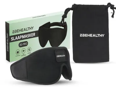 Productafbeelding van 2BEHEALTHY Slaapmasker Verduisterend - Traagschuim - Verstelbaar