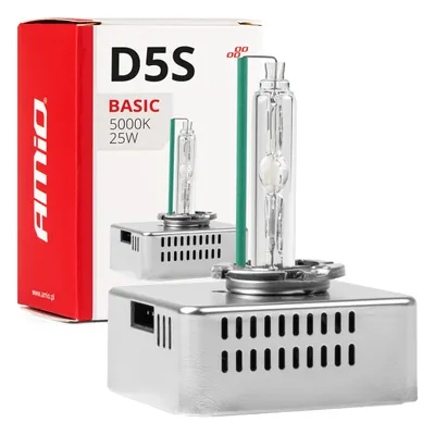 A product shot of two D5S Xenon bulbs and their packaging.