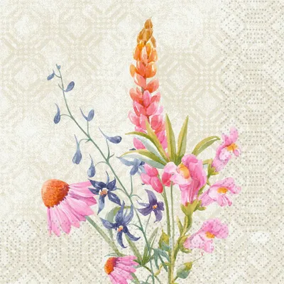 Obrázek produktu pro Duni Servietten Floret 33x33cm 3lagig 50Stück 1er Pack