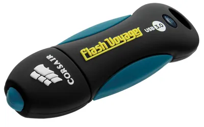 Obrázok produktu pre Corsair 64GB Voyager V2, 64 GB, USB Typ-A, 3.2 Gen 1 (3.1 Gen 1), 190 MB/s, Čiapky, Čierna, Modrá