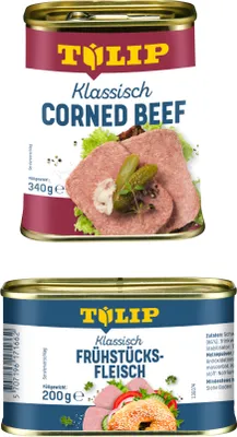 Produktbild von TULIP Bundle Frühstücksfleisch 1x 200g Schwein 1x 340g Corned Beef Delikatesse