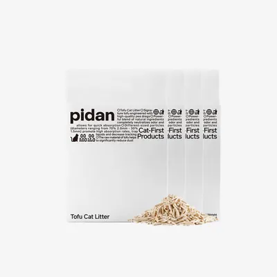 Produktbild von PIDAN Pure Tofu Katzenstreu 4 x 2.4 kg - staubarm