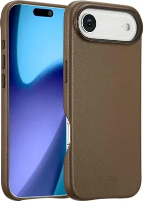 Image de Accezz MagSafe Leather Backcover pour l'Apple iPhone Air - Coffee Brown