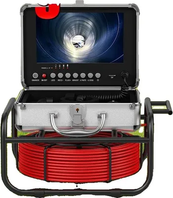 Image de Caméra d'inspection de tuyaux, écran 9 pouces, résolution 720p, profondeur 20M, 30M