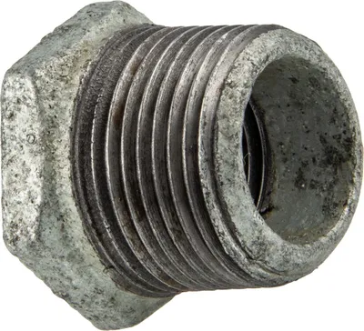 Produktbild von Temperguss-Gewindefitting verzinkt Reduziernippel, AG x IG 1/2 x 1/4 Zoll, Typ 241, DVGW
