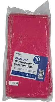 Produktbild von Clean-Profi Microfasertuch rot, 40 x 40 cm, 10 Tücher