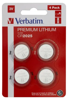 Produktbild von 1x4 Verbatim CR 2025 Lithium Batterie 49532