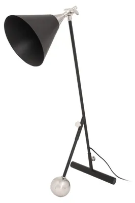 Obrázok produktu pre Stolná lampa Celeste, čierna a strieborná, kovová