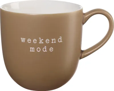 Produktbild von ASA Selection Henkelbecher Weekend Mode, New Bone China, Braun, 350 ml, 17061277