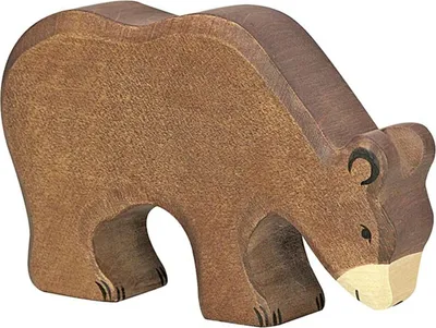 Produktbild von HOLZTIGER Braunbär aus Holz - fressend