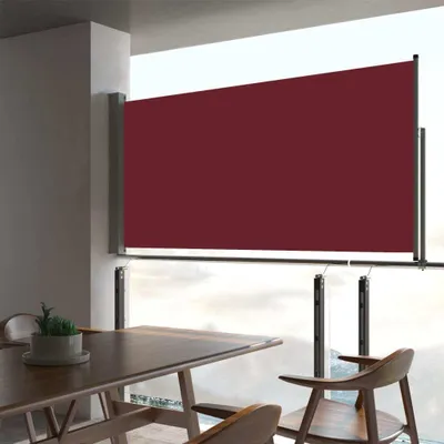 Image de The Living Store – Auvent latéral extensible 80 × 300 cm, rouge