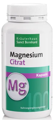 Produktbild von Sanct Bernhard Magnesiumcitrat, 180 Kapseln