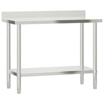 Zdjęcie produktu dla vidaXL Blat kuchenny z podstawką 110x55x93 cm stal nierdzewna