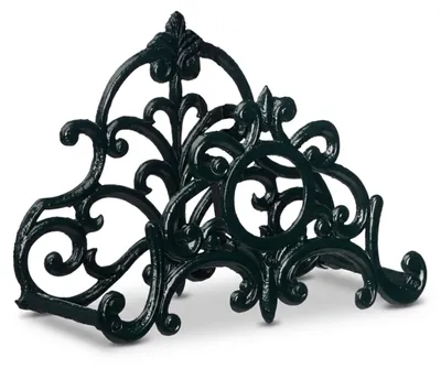 Produktbild von Relaxdays Schlauchhalter, antiker Gartenschlauch Wandhalter, Vintage Look, HBT: 24,5x31,5x15,5 cm, Gusseisen, dunkelgrün