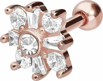 Produktbild von Ohrpiercing Chirurgenstahl Ohrpiercing KRISTALLBLUME