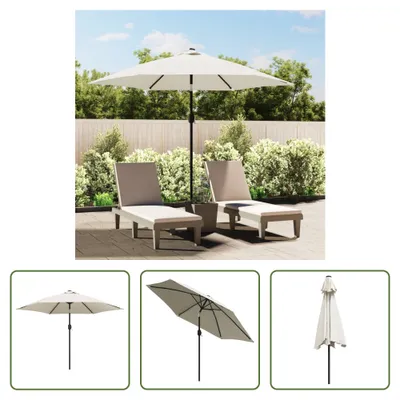 Obrázok produktu pre Slnečník Beach Umbrella Sunshade Garden Umbrella Sand White 3m