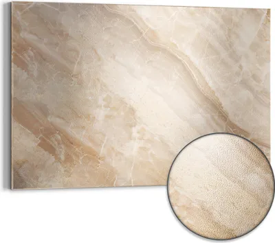 Produktbild von DEQORI Magnettafel Metall 90x60 cm 'Helle Marmorfläche' Whiteboard Pinnwand Büro