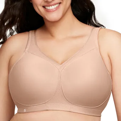 Productafbeelding van Glamorise dames sportbeha, kleur: huidskleur, maat: 95E