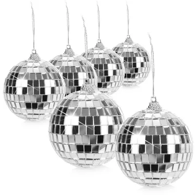 Produktbild von com-four® 6x Discokugel - Spiegelkugel zum Aufhängen - Disco Ball für Party - Partykugel für Silvester, Geburtstag, Mottoparty - Ø 7 cm