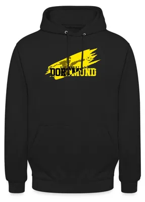 Produktbild von Spreadshirt Die Macht Aus Dortmund Schwarz-Gelb Fußball Fan Uni Hoodie, XL, Schwarz