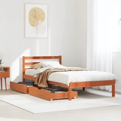 Produktbild von Möbel Massivholzbett ohne Matratze Wachsbraun 90x190 cm Kiefernholz - Klassische Betten 3301551