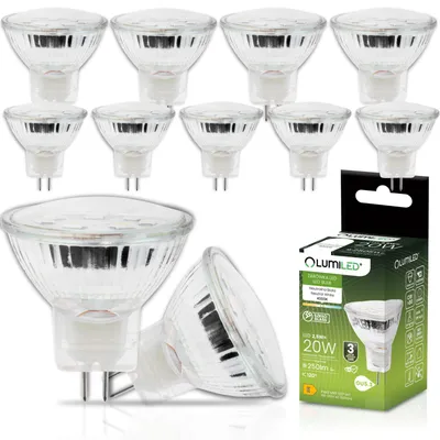 Obrázok produktu pre Sada 10 LED žiaroviek MR11 GU5.3, 2,5W, náhrada za 20W, 250 lm, 4000K (neutrálna biela), 230V, priemer 35 mm, uhol svietenia 120°, vhodné do vstavaných bodových svietidiel a stropných svietidiel, balenie 10 kusov