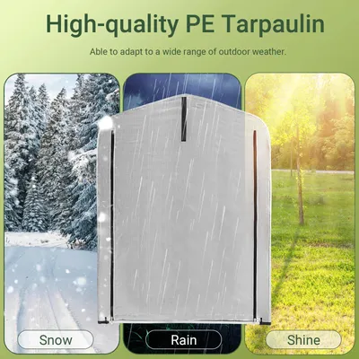 Zdjęcie produktu dla Garaż rowerowy – namiot na sprzęt – odporny na warunki atmosferyczne – ochrona przed promieniowaniem UV – na 2–4 rowery – 120×163×176 cm – szary