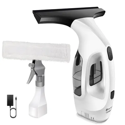 Produktbild von Wiederaufladbarer 2-in-1 Fensterwischer, 1500 Pa Saugleistung, abnehmbarer Wassertank, ideal für Fenster, Dusche, Spiegel und Fliesen