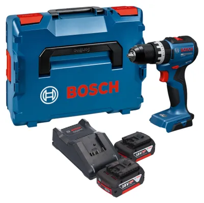 Immagine prodotto di Avvitatore a percussione a batteria Bosch GSB 18V-52 Professional 18 V 70 Nm Brushless + 2 batterie da 5,0 Ah + caricabatterie + L-Boxx
