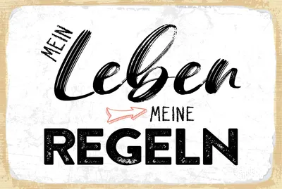Produktbild von vianmo Blechschild 12x18 cm Mein Leben meine Regeln