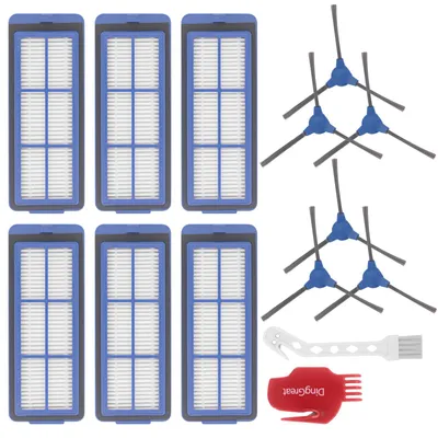 Zubehörset für Eufy RoboVac, 6 HEPA-Filter + 6 Seitenbürsten, kompatibel