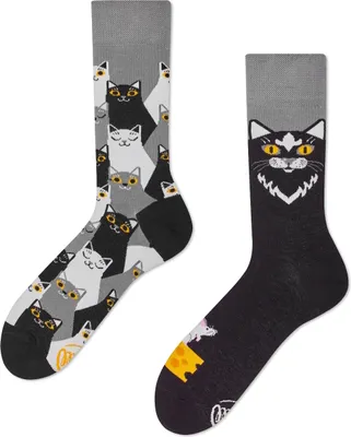 Produktbild von Many Mornings uni sokken Black Cat