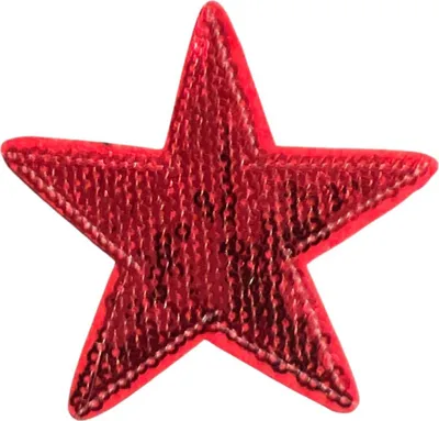 Produktbild von Stern-Emblem-Aufnäher zum Aufbügeln, Paillette, Rot