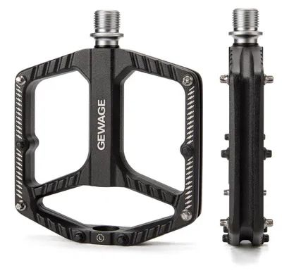 Produktbild von Fahrradpedale MTB Flat Pedale Aluminiumdruckguss Cr-Mo Stahl Achse 16 Pins Schwarz