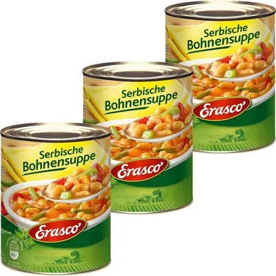 Image de Erasco Soupe de haricots serbe avec beaucoup de bons légumes 750ml 3er Pack