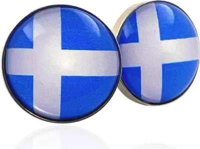 Produktbild von Flaggen Ohrringe Ohrstecker 316L Chirurgenstahl mit ShetlanSteckanschlussln Fahne