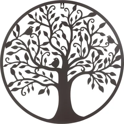 Produktbild von Moritz Wanddeko Lebensbaum 51,5 x 51,5 x 1 cm Metall braun Wanddekoration Wandbild Baum des Lebens Indoor Outdoor
