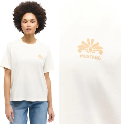 Produktbild von MUSTANG Damen, T-Shirt FLORIS, L, Beige, sport, tshirt, shirt