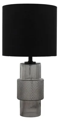 Obrázek produktu pro HOME DELUXE Velká skleněná stolní lampa YUKI - Kouřově šedá | Stolní lampa Stolní lampa Noční lampa