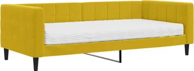 Obrázek produktu pro vidaXL Lehátko s matrací žluté 90x200 cm Velvet