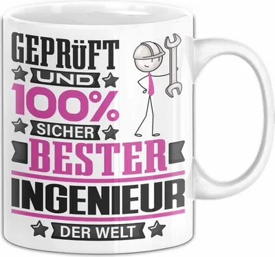 Produktbild von Ingenieur Geschenk Lustiger Spruch für Ingenieur Geschenkidee Bester Ingenieur Der Welt (Weiß)