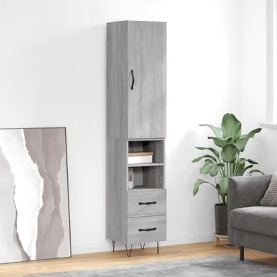 Zdjęcie produktu dla vidaXL Deska barowa szara sonoma 34,5x34x180 cm Materiał drewnopochodny