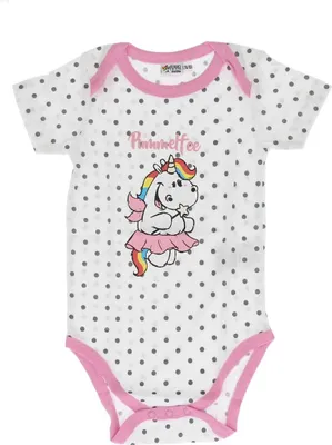 Produktbild von Pummel Einhorn Baby-Strampler Baby-Outfit kuscheliger Einteiler für Babys 62/68
