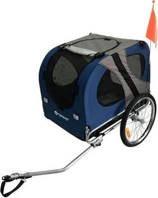 Produktbild von Hundefahrradanhänger Starline Original L - Blau - Faltbar - Hundeanhänger - Fahrradanhänger für Hunde bis 40 kg